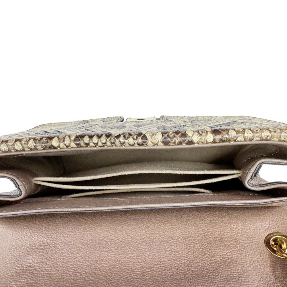 Louis Vuitton  Very Chain Python Calfskin Leather Shoulder Bag Taupe - Picture 11 of 12